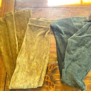 Aerie Velvet High Wasted Flares- 2 pairs! Size Medium